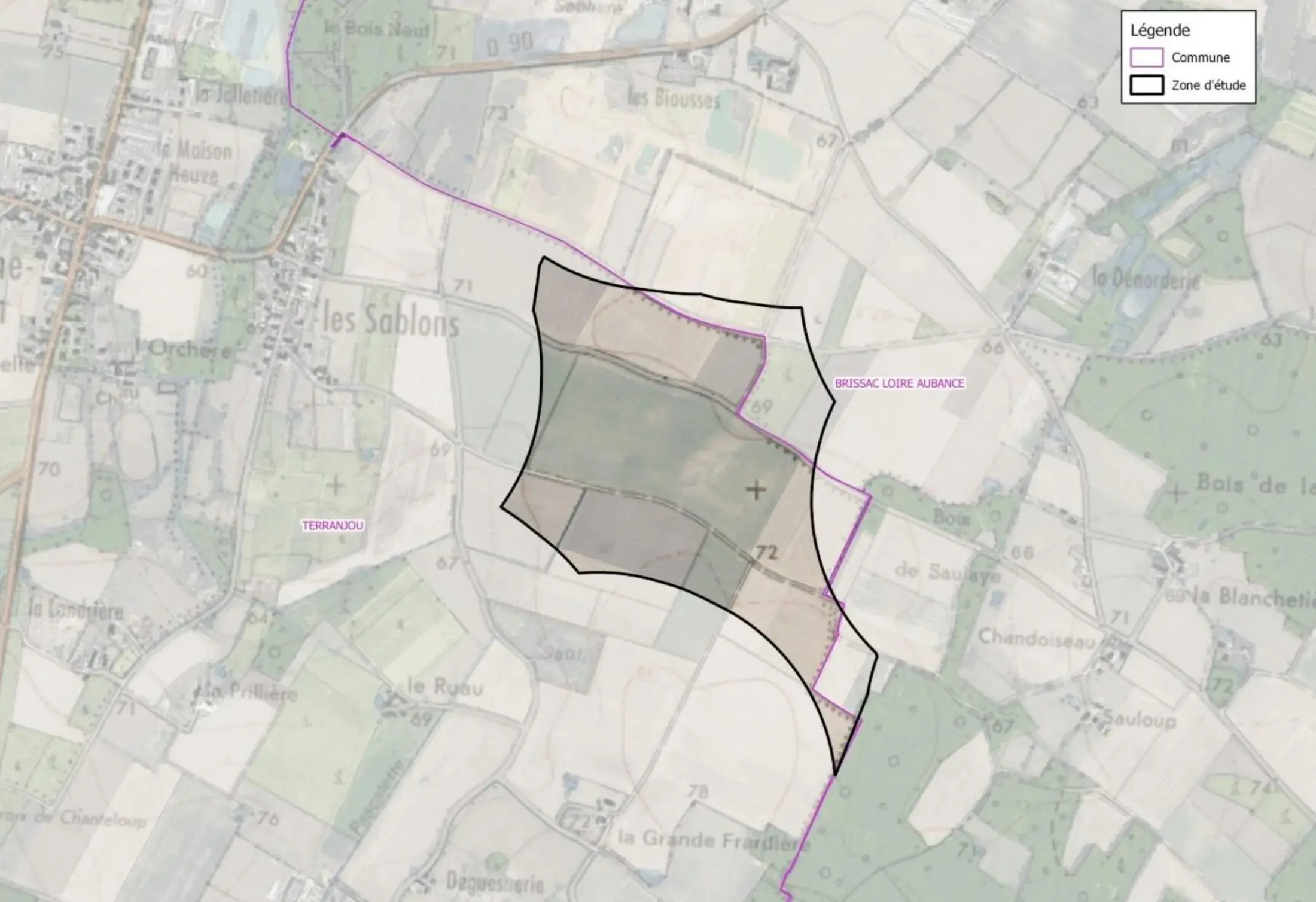 parc eolien carte Bois de Saulaye